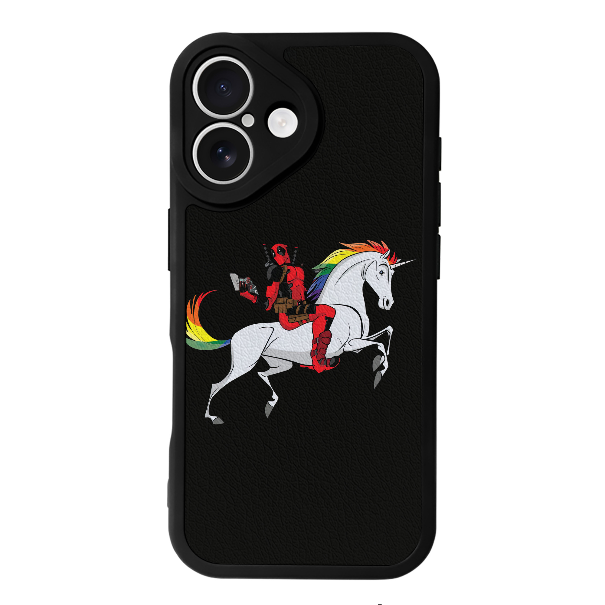 （画像用） Deadpool デッドプール 【iPhone 16シリーズ対応】シリコンスマホケース（レザー調） 材質：シリコン